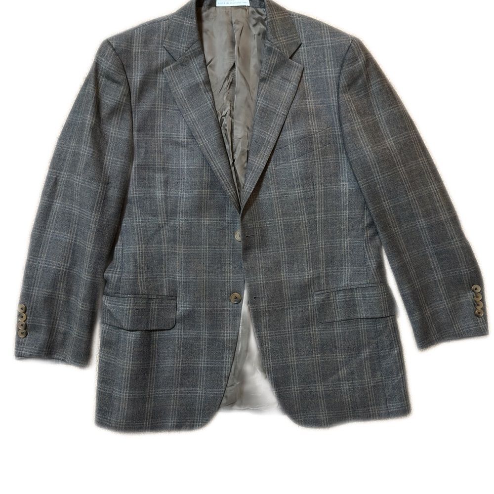 Nordstrom Brown/Gray Silk/Wool Jacket Lightweight